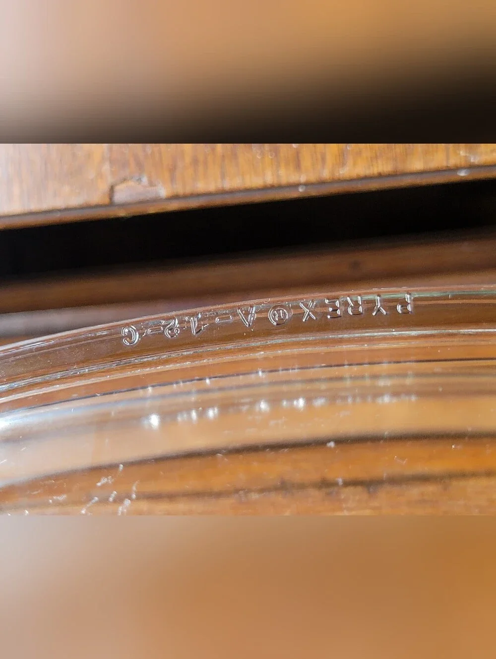 Pyrex Glass Lid #A-12-C, Replacement Cover for A-5-B Casserole Dish About 10x10